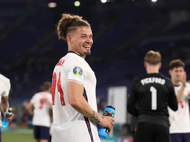Leeds United's Kalvin Phillips post-match following England's win over Ukraine. Pic: Getty