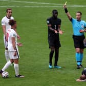 Leeds United's Kalvin Phillips was booked for England against Germany. Pic: Getty