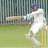 Townville opener Athelbert Brathwaite who scored 75 in his side's Bradford League victory over Cleckheaton. Picture: Steve Riding.