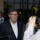 George Galloway speaking to the media after the Batley and Spen by-election result was announced in the early hours of Friday morning