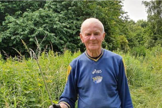 Terry Wright, 79, can often be seen in the village making benches, clearing paths and tending to plants.