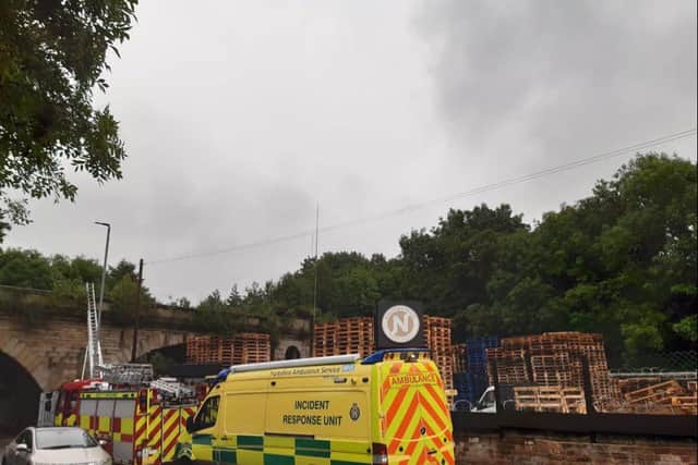 All emergency services are at Kirkstall viaduct this morning dealing with an incident.