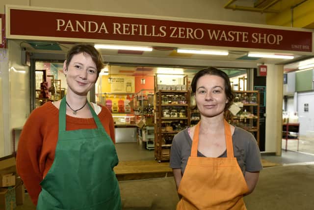 Aimee (left) and Jenny Bond opened their Kirkgate Market store in November's national lockdown