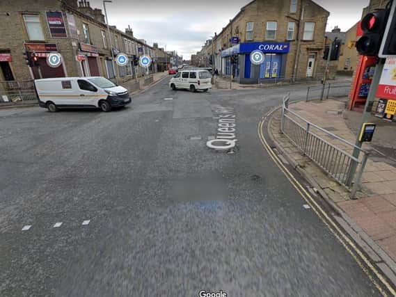 The woman was struck  at the junction of Queens Road and Hanson Lane, Halifax.

Image: Google
