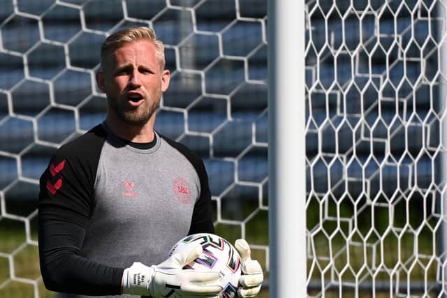 WIND UP: From Denmark's former Leeds United goalkeeper Kasper Schmeichel, above. Photo by JONATHAN NACKSTRAND/AFP via Getty Images.