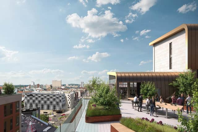 Proposed rooftop terrace at New York Square