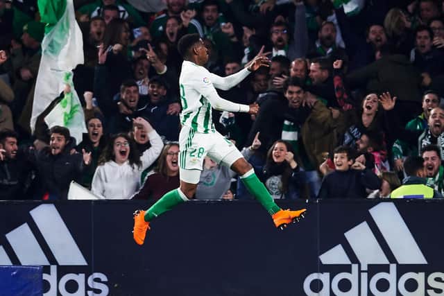ADMIRER: Tony Dorigo has been aware of new Leeds United recruit Junior Firpo since his days at Real Betis, above. Photo by Aitor Alcalde/Getty Images.