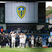 Leeds United salute the crowd at Elland Road. Pic: Getty