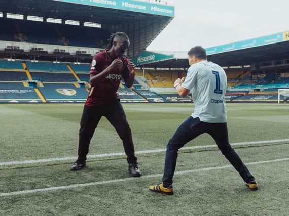 Graft and Josh Warrington on the set of the You Know What music video