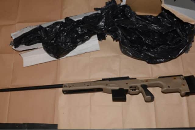 Sniper rifle found at Paul Shepherd's home by National Crime Agency officers.