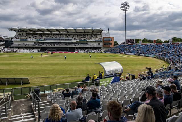 Yorkshire cricket supporters back in the ground at Headingley Stadium for a T20 match (Picture: Tony Johnson)