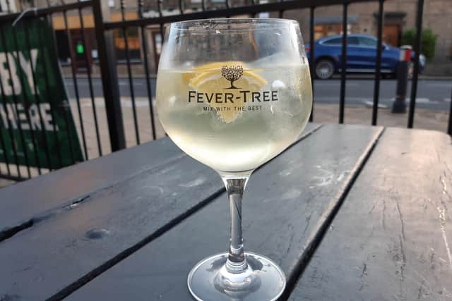 A sherbert lemon gin and tonic.