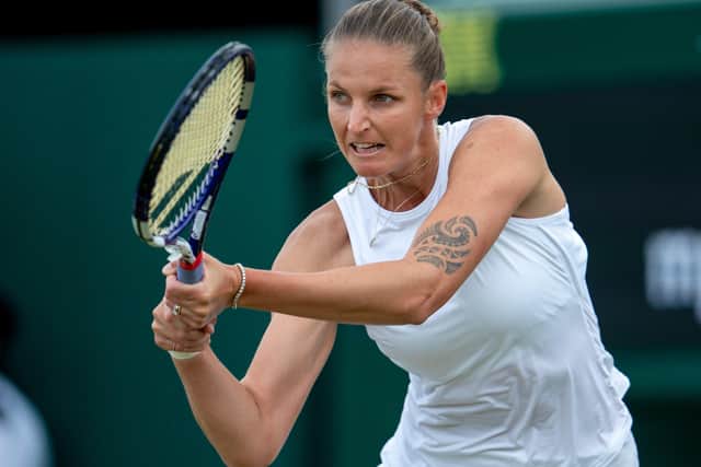 Underdog: Karolina Pliskova is looking to upset the odds against Ashleigh Barty in today's ladies' singles final. Picture:  Jon Super/AELTC Pool/PA Wire