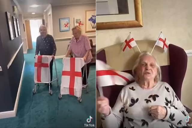 Residents at Cookridge Court care home cheer on England in this heartwarming video