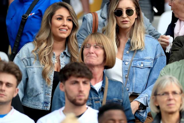 Olivia Naylor (left) girlfriend of England's John Stones. PIC: PA
