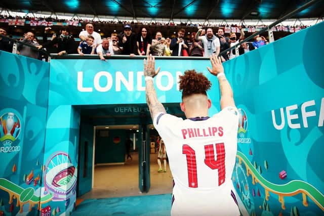 Kalvin Phillips applauded at Wembley Stadium.