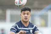 Fa'amanu Brown scored a hat-trick of tries for Featherstone Rovers in the 32-10 Championship win at Widnes Vikings. Picture: Allan McKenzie/SWpix.com.