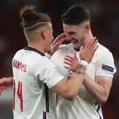 England midfield pair Kalvin Phillips and Declan Rice. Pic: Getty