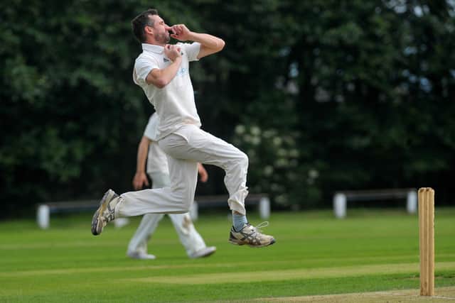 James Davies of Otley who took four wickets in the Aire-Wharfe League Division One victory over Rawdon. Picture: Steve Riding.