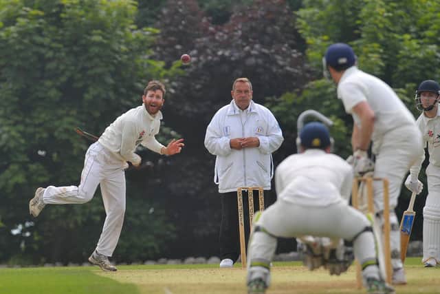 Stephen Brown, who took two wickets in Otley's win over Aire Wharfe Division 1 rivals Rawdon. Picture: Steve Riding.