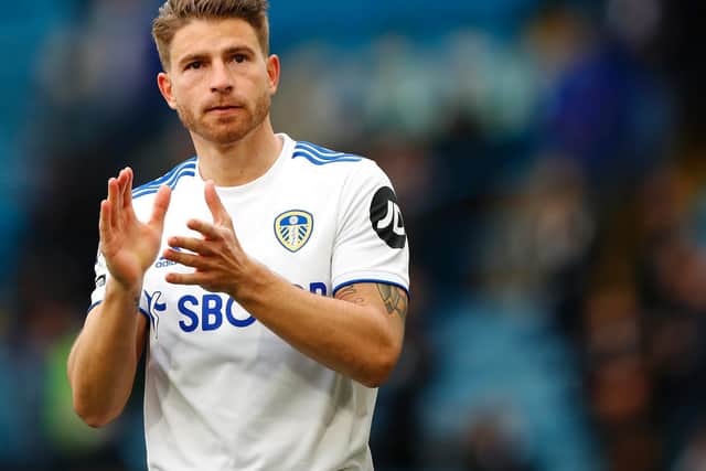 PROTAGONIST AIM: For outgoing Leeds United defender Gaetano Berardi, pictured saying an emotional farewell at Elland Road during victory against West Brom in May. Photo by Lynne Cameron - Pool/Getty Images.