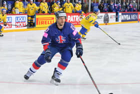 Jonathan Phillips, in action for GB againsT Sweden at this year's World Championships in Riga. Picture: Dean Woolley.