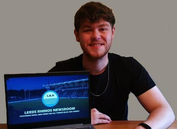 Leeds Trinity University student Sam Charlton won the award for his Leeds Rhinos website.