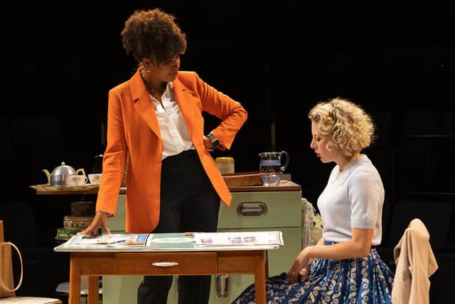 Sophie Mercell as estate agent Alex and Sandy Foster as stay-at-home wife Judy