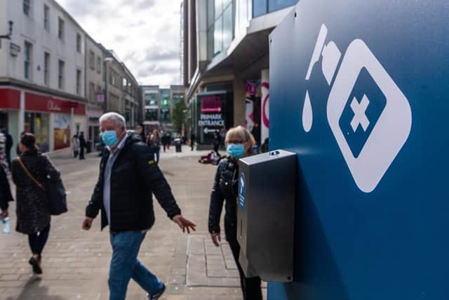 Visitors in Leeds City Centre.