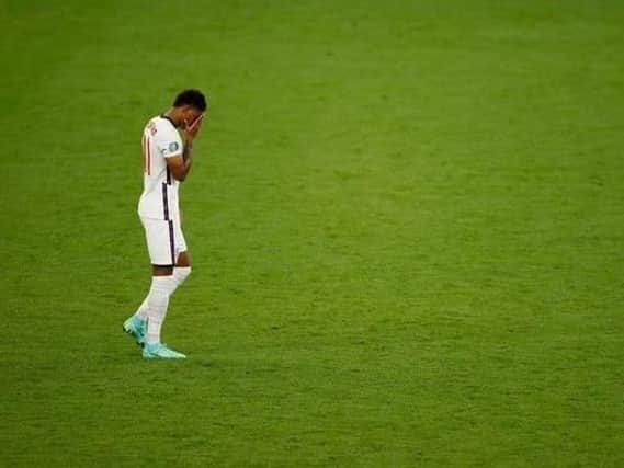 Marcus Rashford, Bukayo Saka and Jadon Sancho all received racial abuse following the Euro 2020 Final after they each missed their penalty. (Photo by John Sibley - Pool/Getty Images)