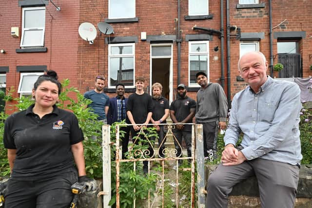 James Hartley, chief executive officer of Latch, with the Latch property refurbishment team.