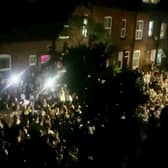 Neighbours living in Hyde Park were kept awake by this huge street rave attended by a bumper crowd of revellers last month