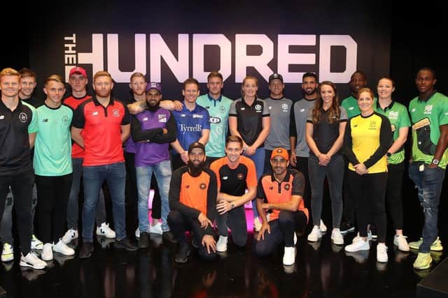 Players for the eight teams in The Hundred line up following The Hundred Draft  (Picture Christopher Lee/Getty Images for ECB)