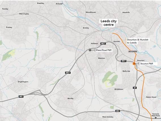 The A61 Route Map. Image: Leeds City Council.