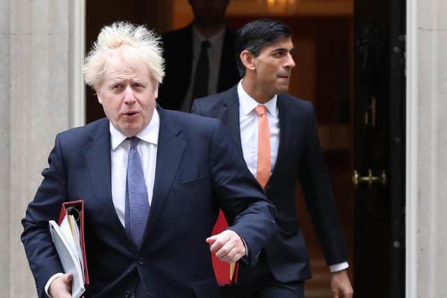 Soon Boris Johnson and Rishi Sunak were  forced to backtrack on their “trial” and confirm they would, in fact, self-isolate. Pic: Jonathan Brady/PA