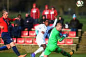 TARGET:  Valerenga goalkeeper Kristoffer Klaesson, right. Photo by Tony Marshall/Getty Images.
