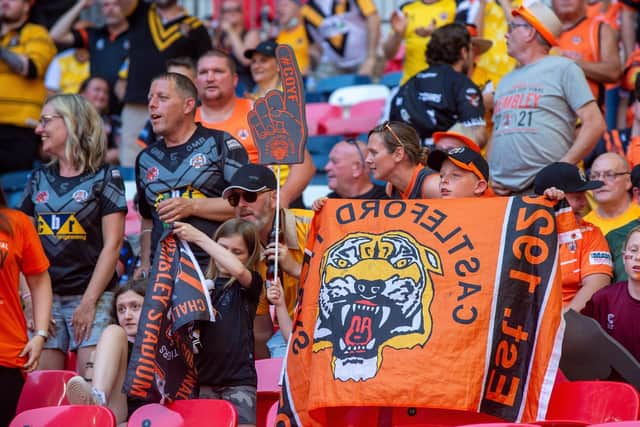 Tigers fans at Wembley. Picture by Bruce Rollinson.