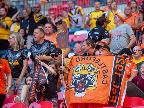 Tigers fans at Wembley. Picture by Bruce Rollinson.