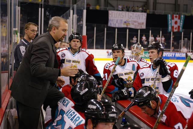 HE'S GOT PREVIOUS: Dave Whistle helped build Belfast Giants up from scratch, coaching them to the Elite League title within two years. Picture: Michael Cooper/Getty Images