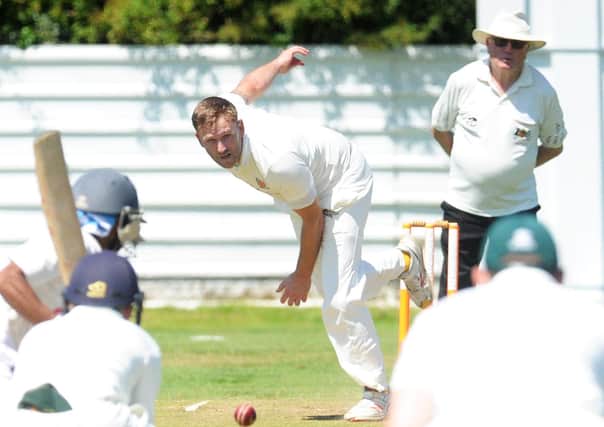 Jonathan Rudge who took six wickets including the first four Ossett batsmen as Carlton beat the Bradford League Division 1 leaders. Picture: Steve Riding.