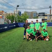 The Evergreenboys football team which is manned by students from health and social care courses.
