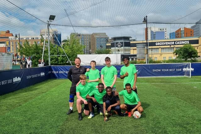 The Evergreenboys football team which is manned by students from health and social care courses.