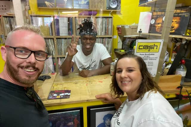 Youtube sensation KSI visited Crash Records Leeds today to sign copies of his album which is expected to reach Number 1 in the charts.
cc Paul Young