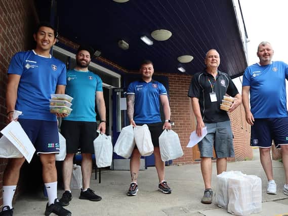 Another big feed meal delivery leaves Mobile Rocket Stadium. Picture c/o Wakefield Trinity community foundation.