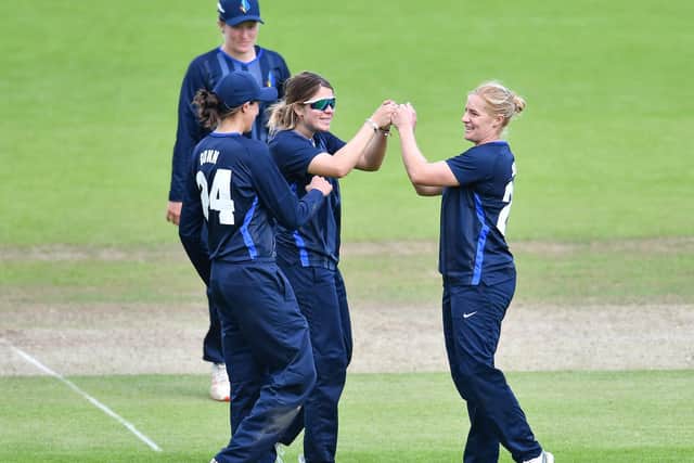 Paid to play: Barnsley-born England bowler Katherine Brunt will play for Hundred team Trent Rockets. Picture: Will Palmer/SWpix.com
