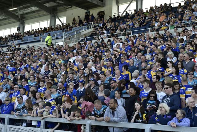 Fans in Headngley's South Stand last year, before restrictrions came into force. Picture by Steve Riding.