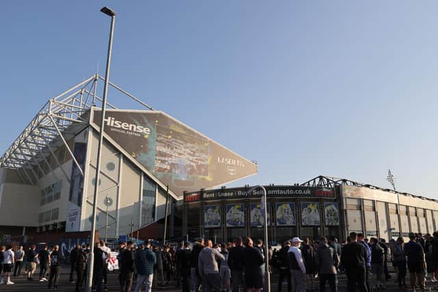 VIDEO: From Leeds United showing the club's new home shirt. Photo by Clive Brunskill/Getty Images.
