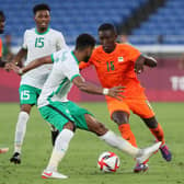 OLYMPIAN: Former Leeds United winger Max Gradel, on the ball in action for Ivory Coast in their Tokyo 2020 opener against Saudi Arabia. Photo by YOSHIKAZU TSUNO/AFP via Getty Images.