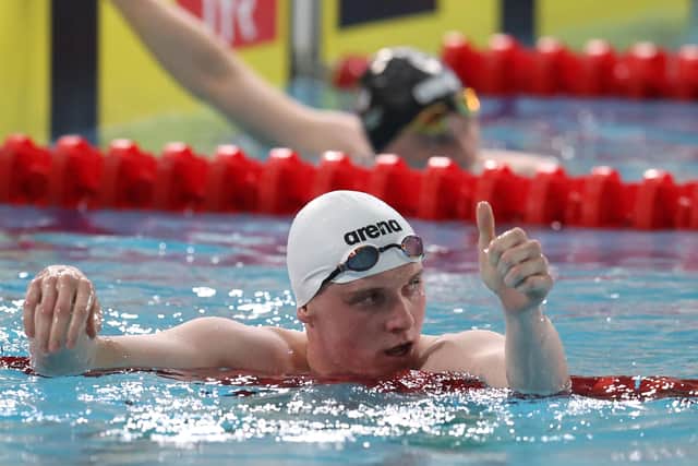 TOKYO CHALLENGE: A thumbs up from Joe Litchfield. Picture: Catherine Ivill/Getty Images