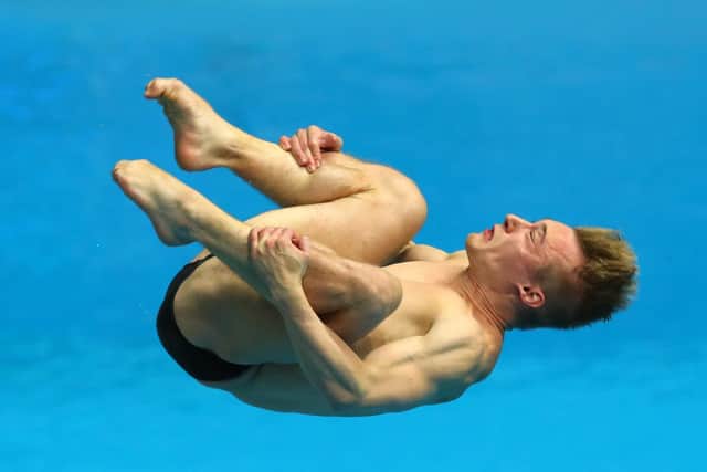 MAKING A SPLASH: Jack Laugher is looking to repeat his heroics in the pool at the Rio Olympics. Picture: Maddie Meyer/Getty Images